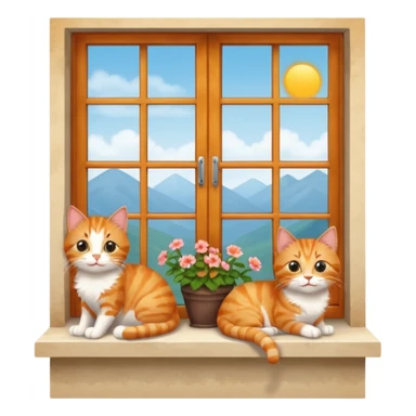 Cats on Windowsills sticker