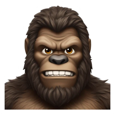 realistic portrait a Bigfoot  sticker