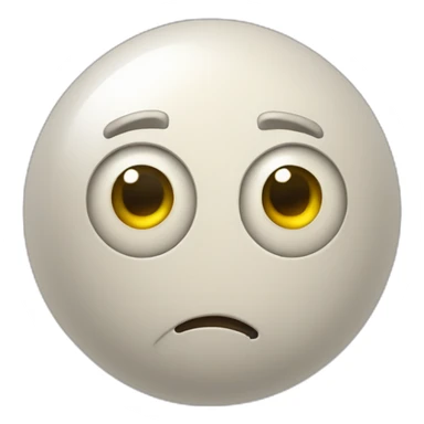 3d sphere with a cartoon elderly target Stray skin texture with unequaled eyes sticker