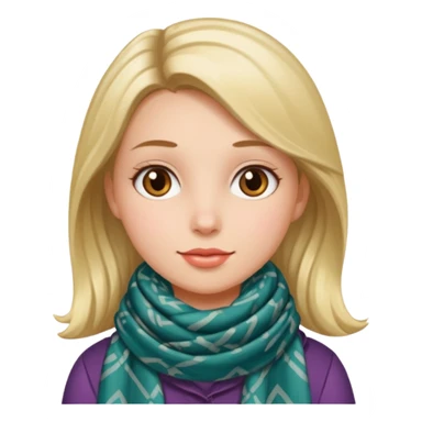 Une fille qui porte une foulare sans détails de visage  sticker