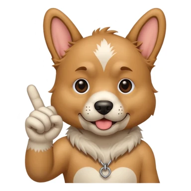 Dog giving middle finger sticker