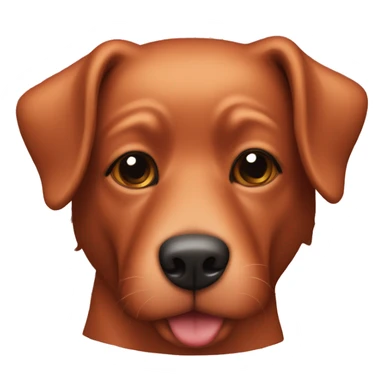 Copper colored dog with red gingham color  sticker