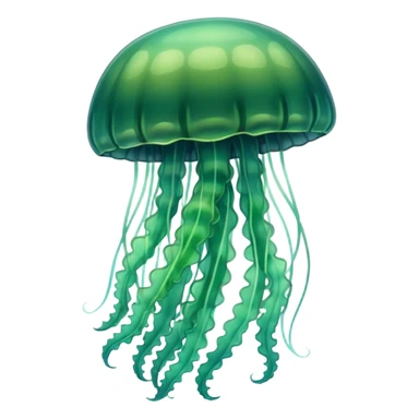 Ombre green jellyfish sticker