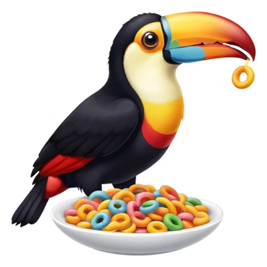 Toucan fruitloops sticker