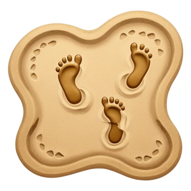 two footprints: child and adult sticker