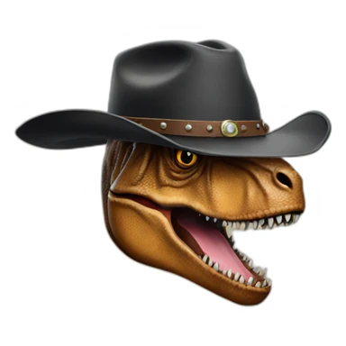 T-Rex with cowboy hat sticker
