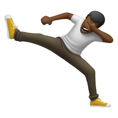 man doing dab sticker