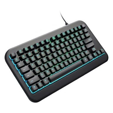 gaming keyboard, glowing rgb keys sticker