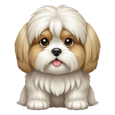 white lhasa apso dog sticker