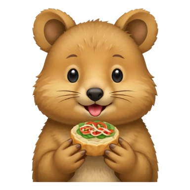 quokka eating Bánh Cuốn sticker