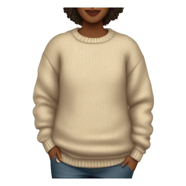 cozy beige sweater sticker