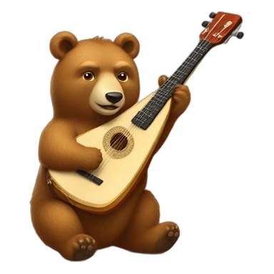 Russia bear balalaika matreska sticker