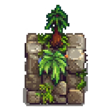 Discord logo as a Minecraft block, pixel art, with grass and stone textures, 256x256 pixels sticker