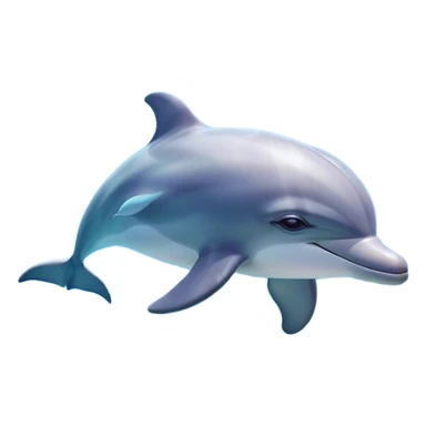 Cinematic Dreamy Dolphin Portrait Emoji, Floating serenely in a gentle sea of soft light, with a relaxed, streamlined body and half-closed, drowsy eyes that reflect a peaceful underwater lullaby, and a subtle, contented smile, Simplified yet irresistibly adorable features, highly detailed, glowing with a soft, dreamy aquatic radiance, high shine, calm and enchanting, stylized with an air of sleepy marine wonder, soft glowing outline, capturing the essence of a super cute dolphin that appears ready to drift into a sweet, soothing nap! sticker