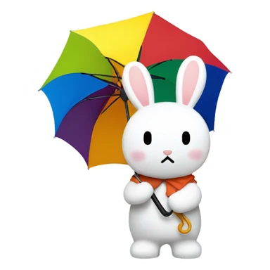 Miffy holding an umbrella sticker