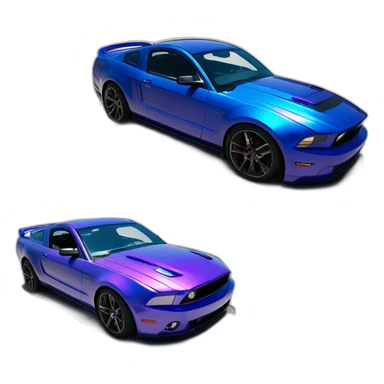 Mustangs gt 2010 décapotable color purple and blue mix they sticker