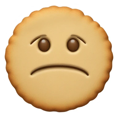 beige cookie shaped like a mit sticker