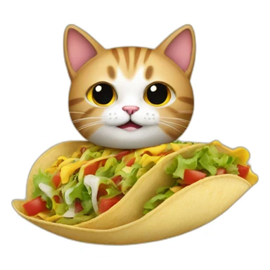 Cat in a tacos sticker
