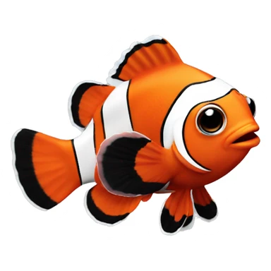 Clown fish in coral sticker