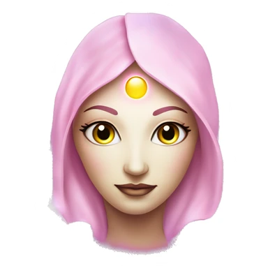 Pleiadian radiant glowing diva woman female third eye pink sticker