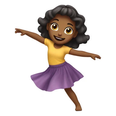 little girl dancing sticker