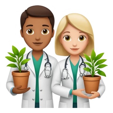 Doctors Carrying Plants sticker