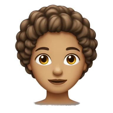 Fille cheveux crepus brown  sticker