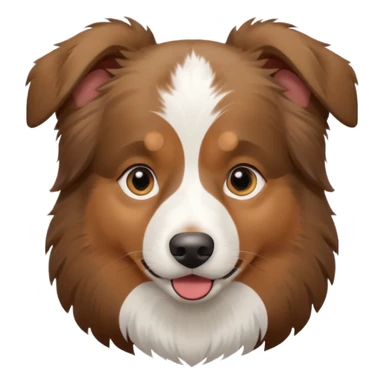 Australian shepherd that is white and brown  sticker