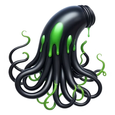 Pitch Black Liquid Oozing around in tendrils sticker