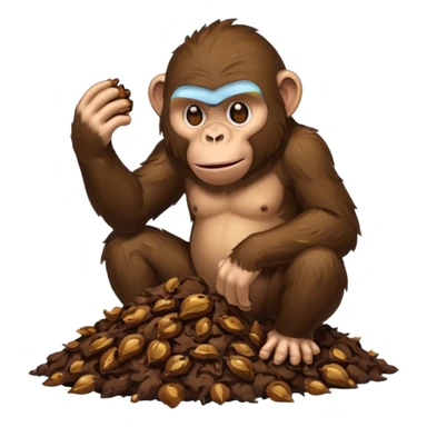 🦍 +💩 sticker  sticker