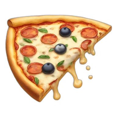 Chat bleu avec de la pizza sticker