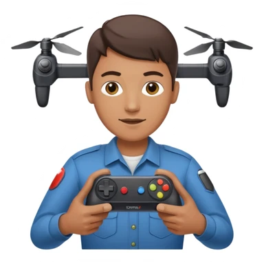 Adult with controller,Drone Pilots sticker