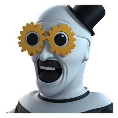 boy in top hat smiles sticker