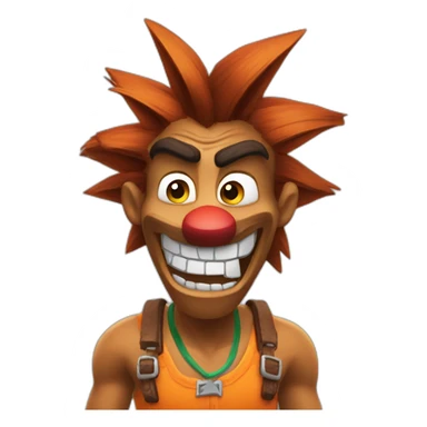3D Emoji Crash Bandicoot like sticker