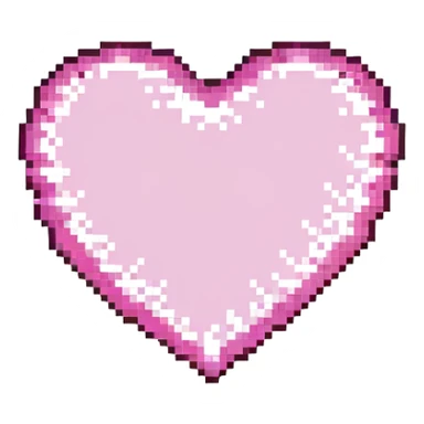 pink pixelated heart sticker