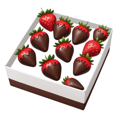 gift set of strawberries in chocolate sticker