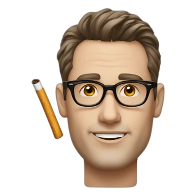 Xavier Dupont de Ligonès lunettes et sa cigarette sticker