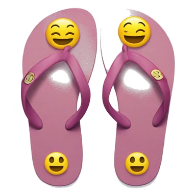 smiley with dollar eyes symbol  changed  to flip flops  sticker