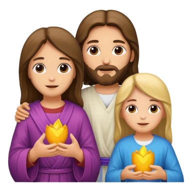 Jesus and a girl sticker