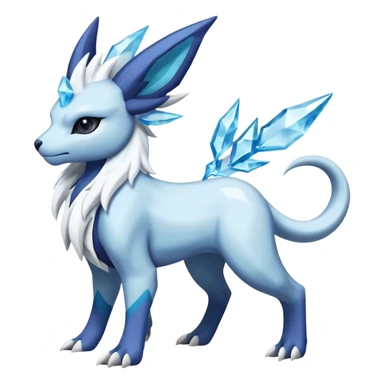 Snowy Flakey Scaly Absol-Glaceon-Suicune-Amaura-Dialga-fusion sticker