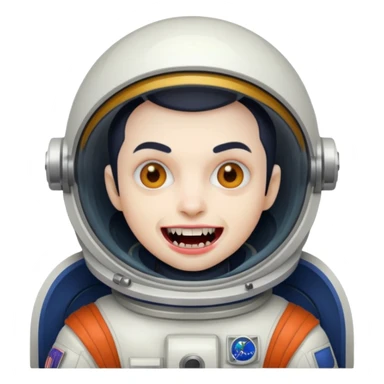 astronaut vampire wearing helmet sticker