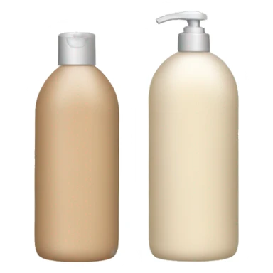 hair shampoo and conditioner bottle beige sticker
