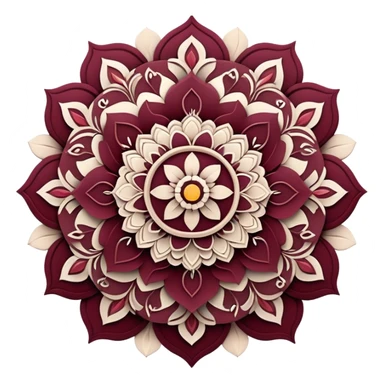 Mandala Burgundy sticker