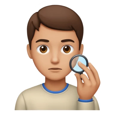 searching for something or looking at something in detail. sticker