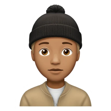 Sassy black man with a light brown beanie on  sticker