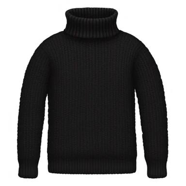 Black turtleneck Jumper clothing  sticker