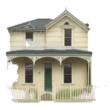 Classic Melbourne Terrace Cottage house sticker