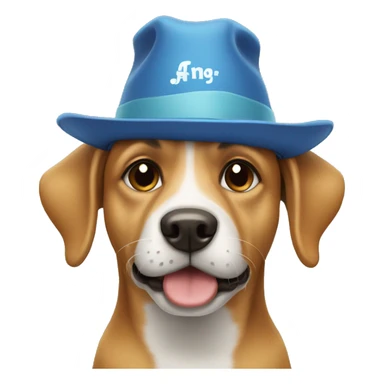 Dog with Promotion hat sticker