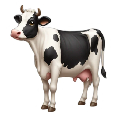 a humain cow sticker