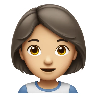 Asian girl with brown hair grow up in Australia  sticker